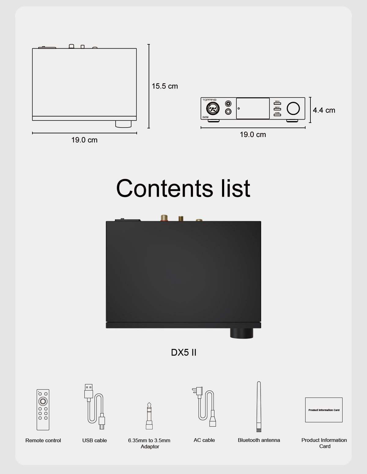 Black Hi-Res DAC & Headphone Amp Combo Y7419