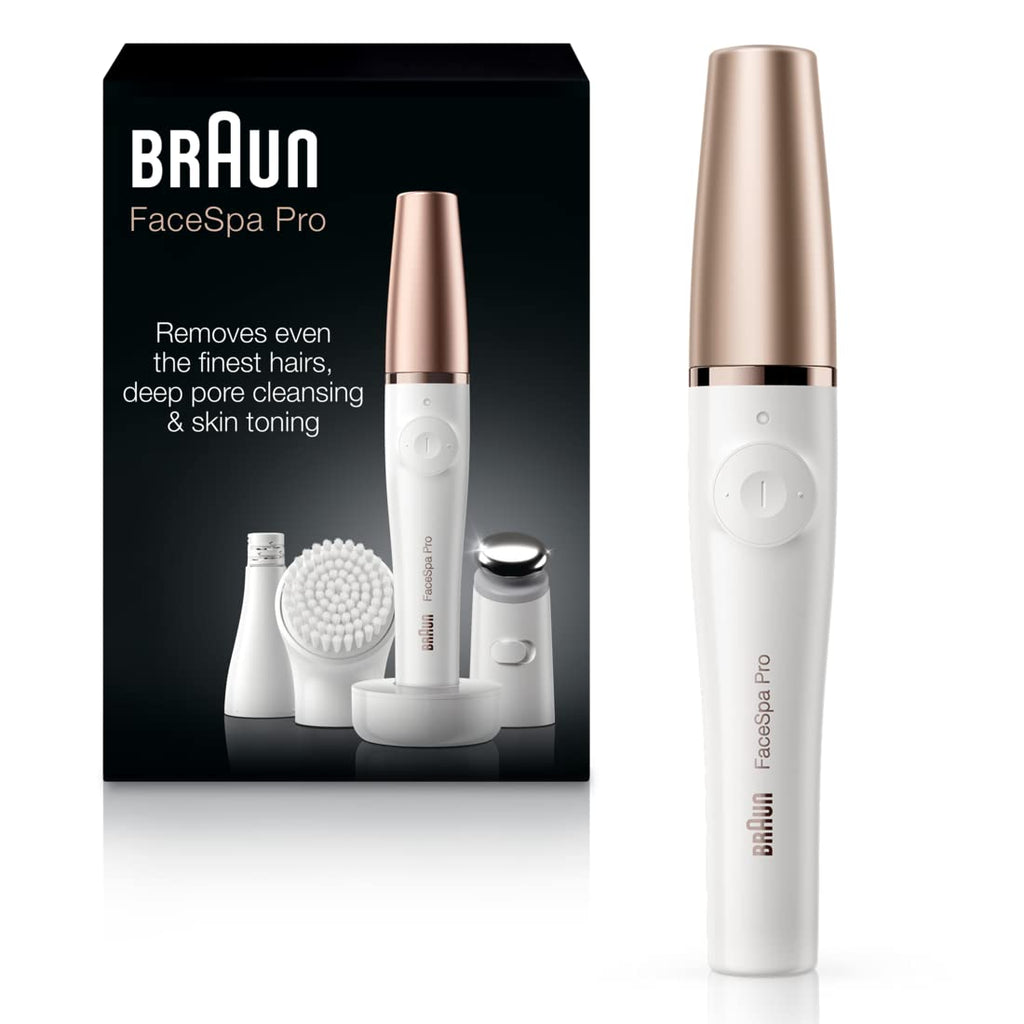 Facial Hair Removal Device 3-in-1 Epilating Cleansing Brush and Skin Toning C514