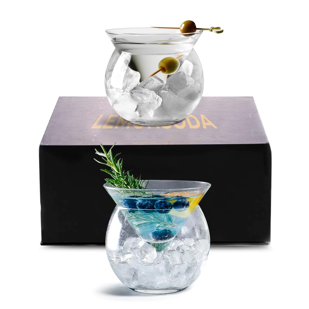 Stemless Martini Glasses with Chiller E534982