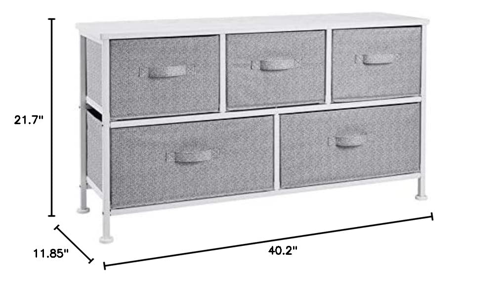 White 5-Drawer Fabric Storage Organizer N92562
