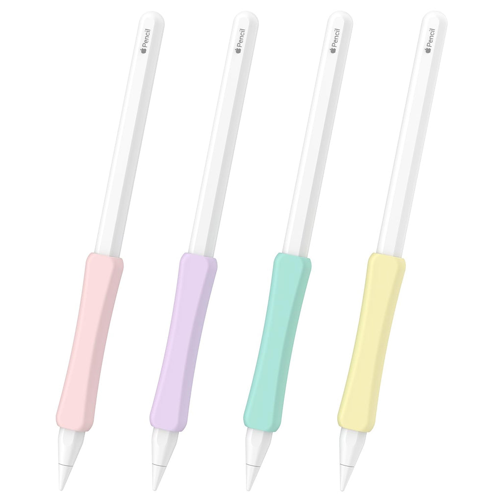 Silicone Grip Compatible with Apple Pencil 2nd Generation, USB-C & Pro (Purple/Pink/Yellow/Green) Y9264