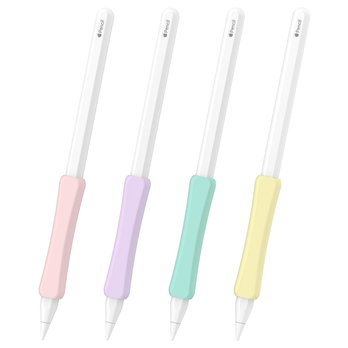 Silicone Grip Compatible with Apple Pencil 2nd Generation, USB-C & Pro (Purple/Pink/Yellow/Green) Y9264