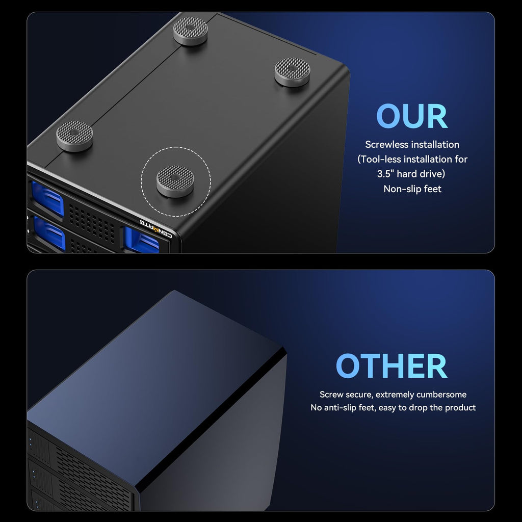 Aluminum 8 Bay Hard Drive RAID Enclosure with Cooling Fan Q33528
