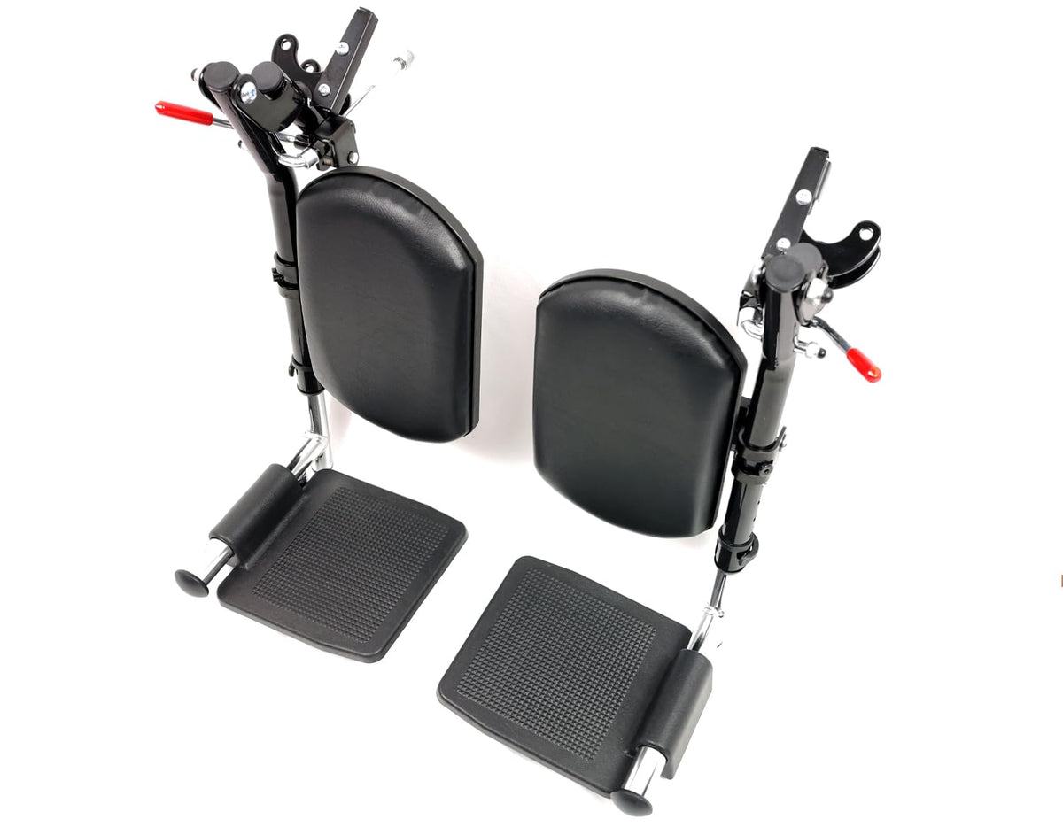 Wheelchair Elevating Leg Rests with Padded Calf Pad and Composite Footplates, 1 Pair F117