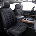Black Faux Leather Full Set Seat Covers C54260