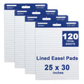 Lined Sticky Easel Pad 25 x 30 Inches 30 Sheets 4 Pads Y837803