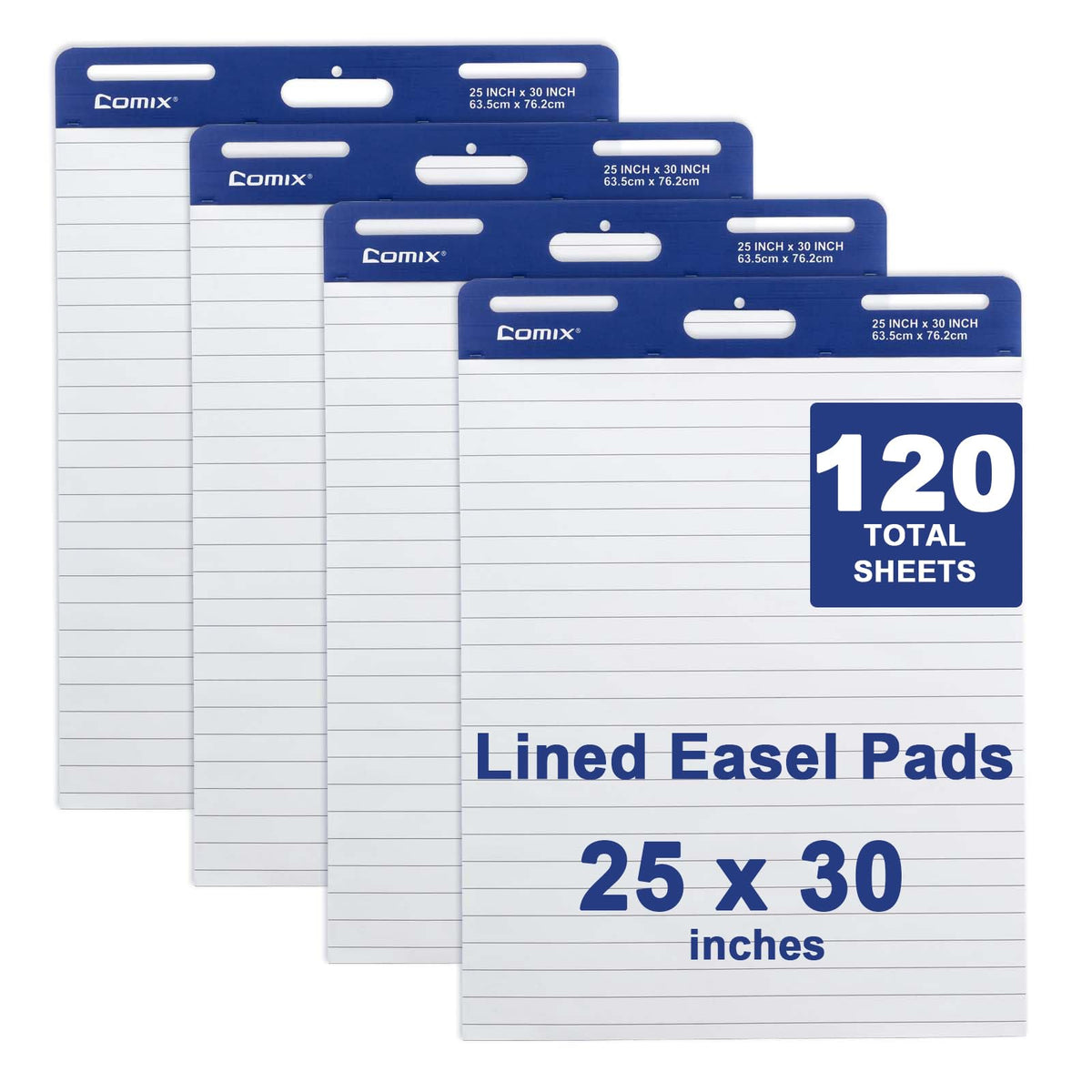 Lined Sticky Easel Pad 25 x 30 Inches 30 Sheets 4 Pads Y837803