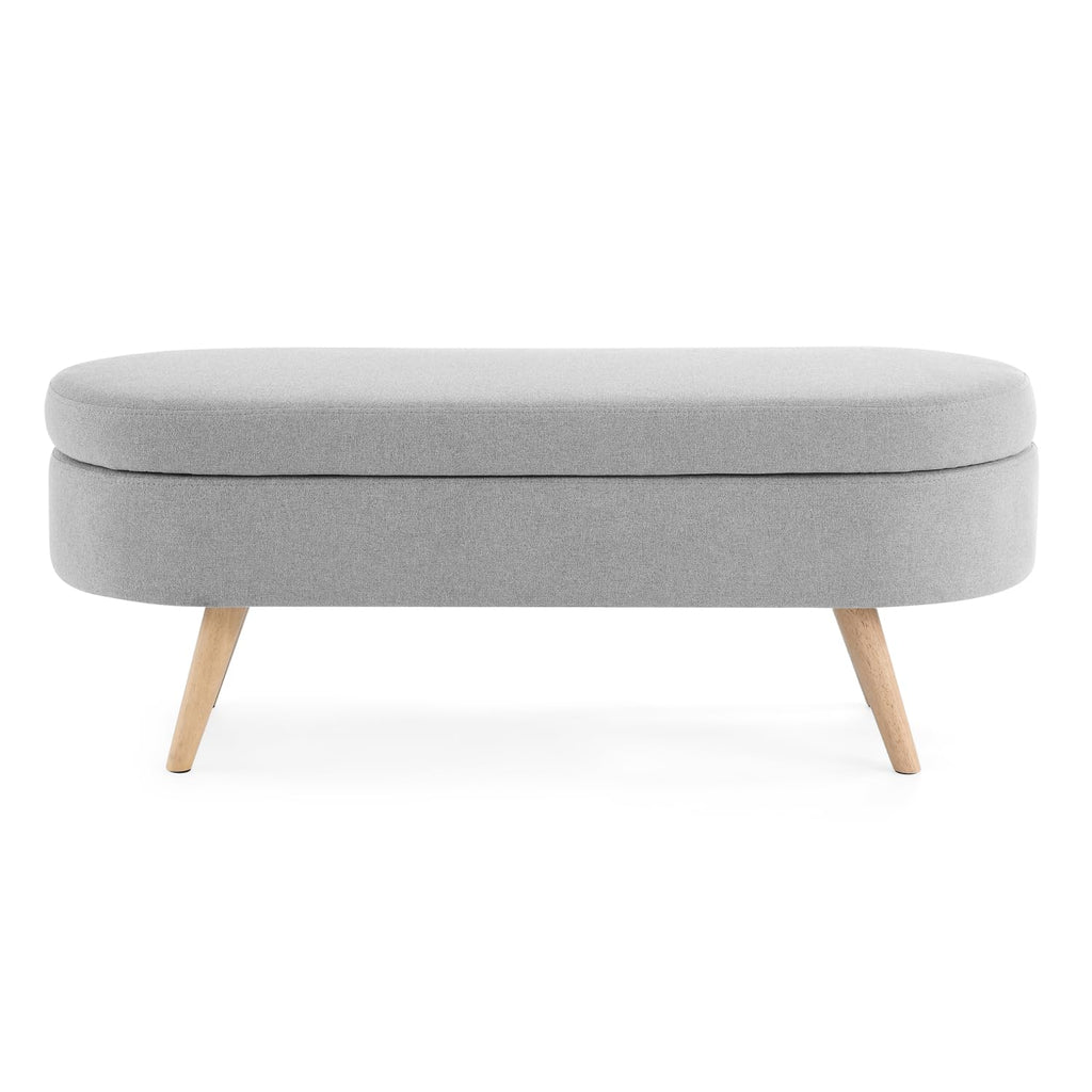 Oval Storage Bench with Rubber Wood Legs S773