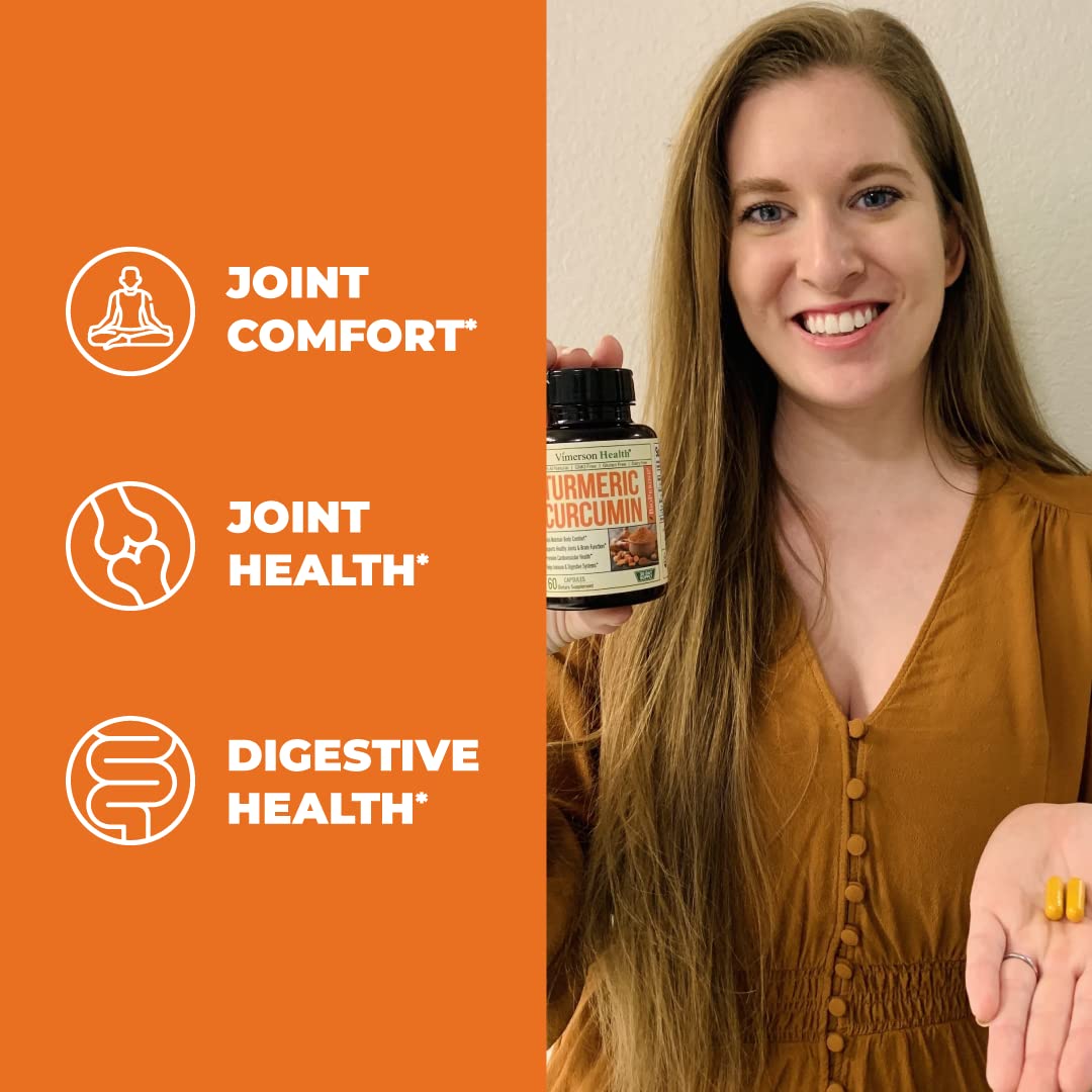 Turmeric Curcumin with Black Pepper Extract Joint Support Supplement P653