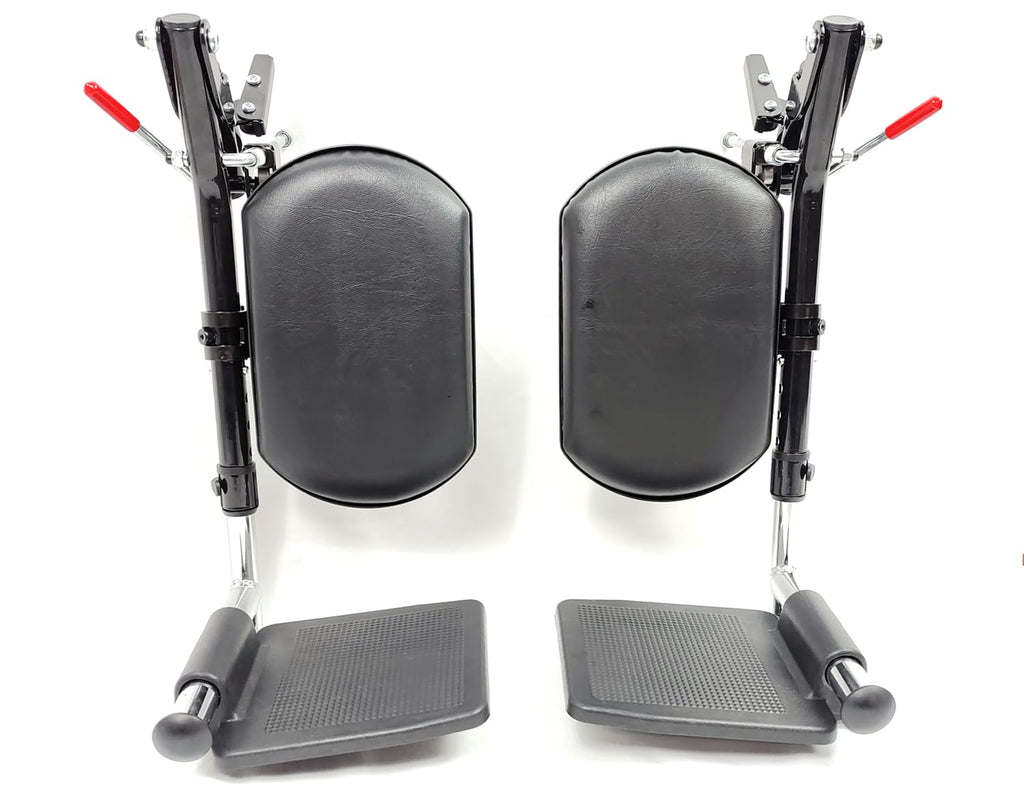 Wheelchair Elevating Leg Rests with Padded Calf Pad and Composite Footplates, 1 Pair F117