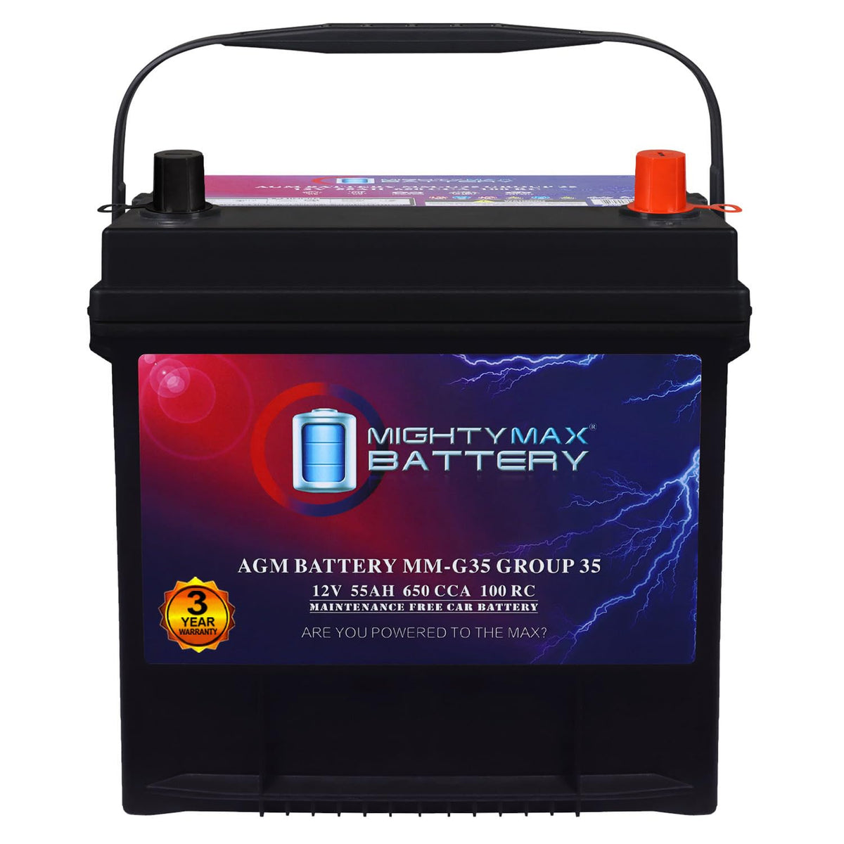 12V 55Ah AGM Replacement Battery P64548