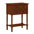 Cherry Hall Table with 3 Storage Drawers and Shelf S21160
