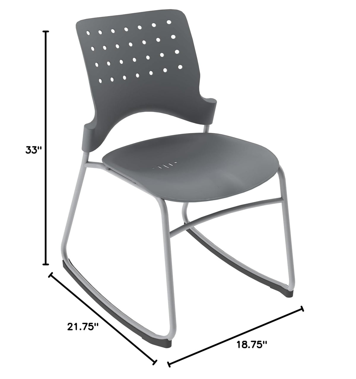 Graphite Ergonomic Rocker Chair T3291