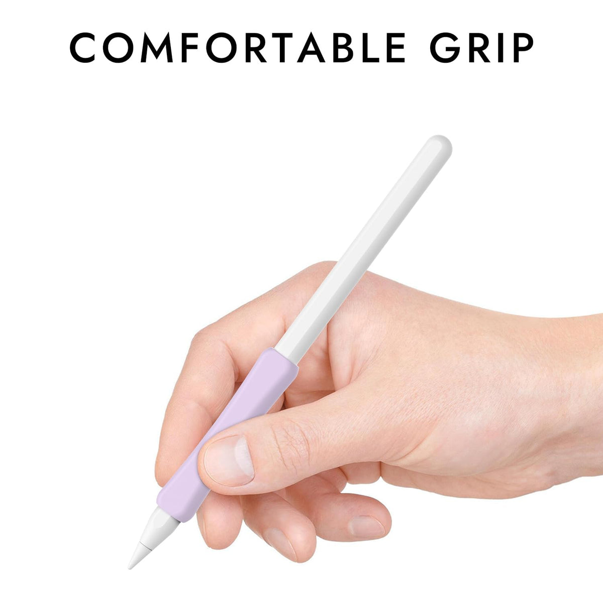 Silicone Grip Compatible with Apple Pencil 2nd Generation, USB-C & Pro (Purple/Pink/Yellow/Green) Y9264