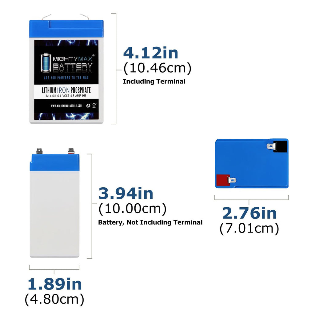 6V 4.5AH Lithium Replacement Battery V586