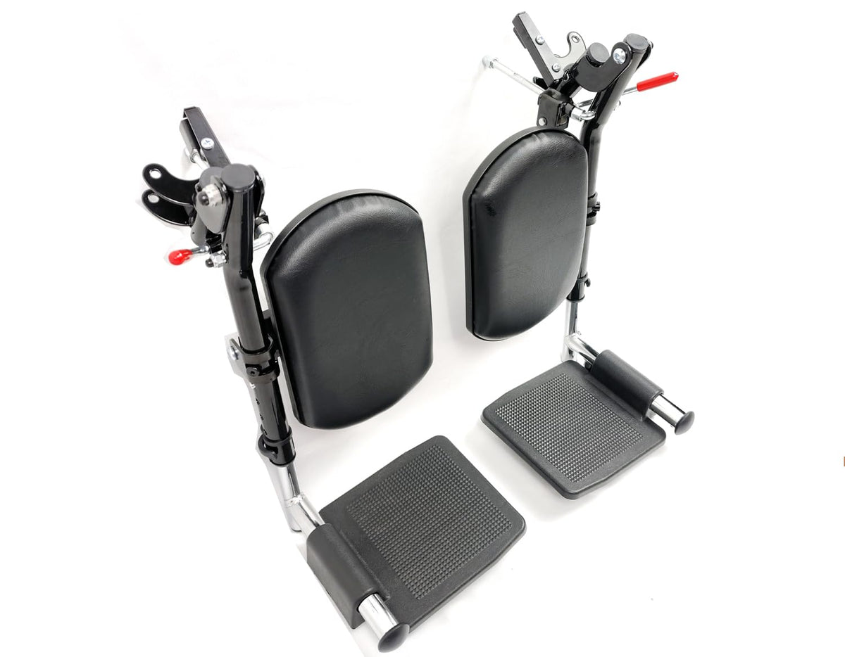 Wheelchair Elevating Leg Rests with Padded Calf Pad and Composite Footplates, 1 Pair F117