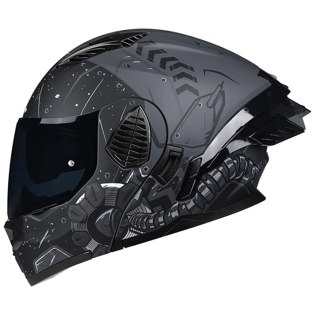 Full Face Flip Up Motorcycle Helmet Dual Visor DOT Approved Y606
