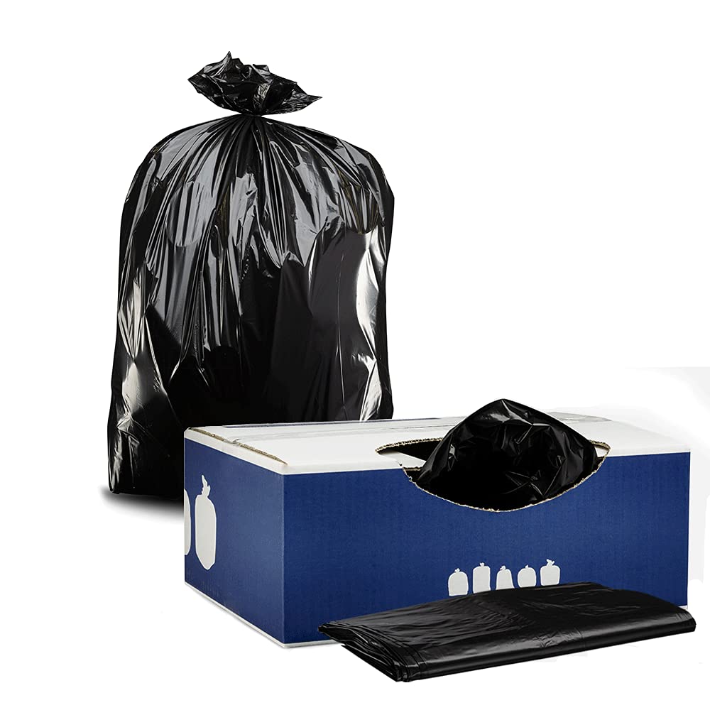 40-45 Gallon Black 2.0 Mil Trash Bags 100 Count R4150