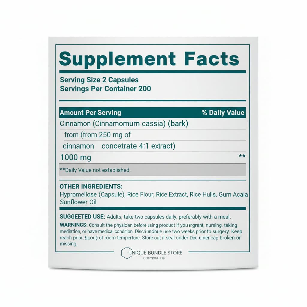 Cinnamon 1000 mg 400 Capsules Y86414