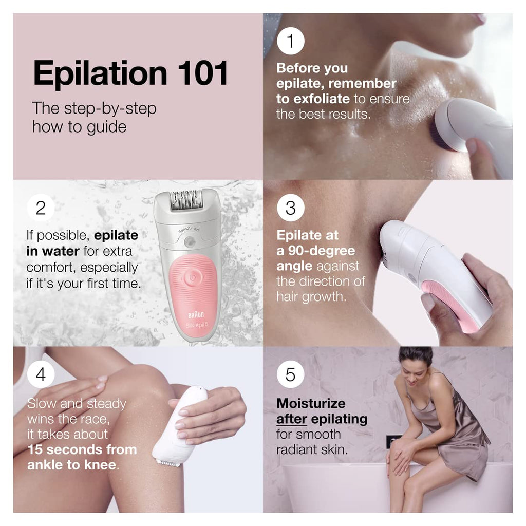 Cordless Rechargeable Waterproof Epilator J356768