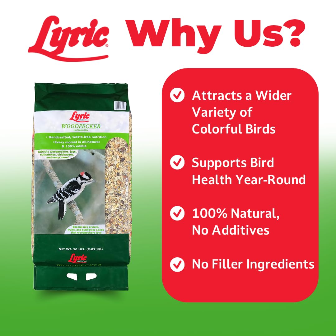 Woodpecker Wild Bird Seed with Nuts & Dried Fruit 20 lb Bag E96775