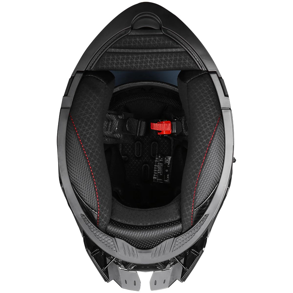Full Face Flip Up Motorcycle Helmet Dual Visor DOT Approved Y606