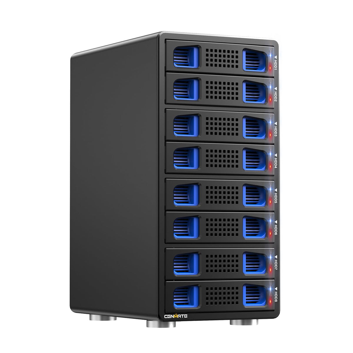 Aluminum 8 Bay Hard Drive RAID Enclosure with Cooling Fan Q33528