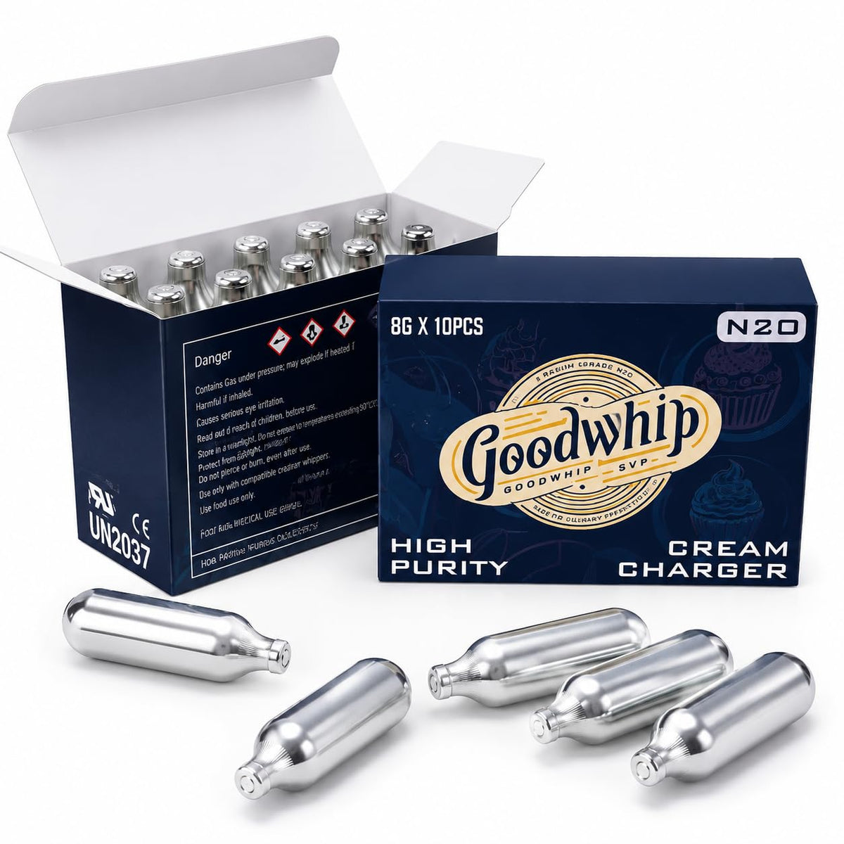 8g N2O Whipped Cream Chargers 10-Pack D738