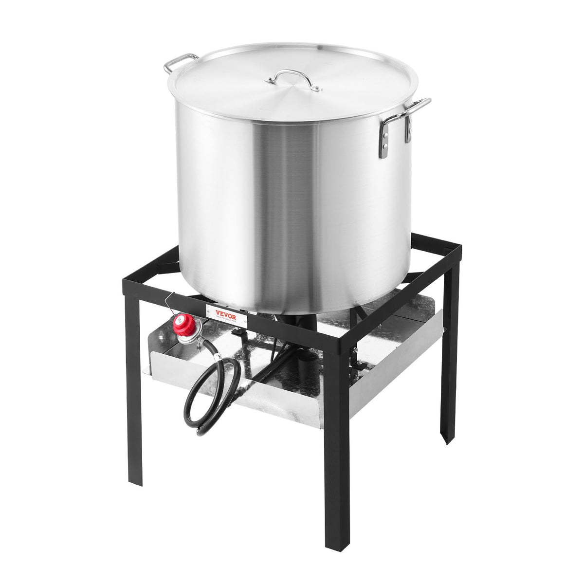 60 Qt Aluminum Seafood Boiling Pot with Strainer and Burner S447262