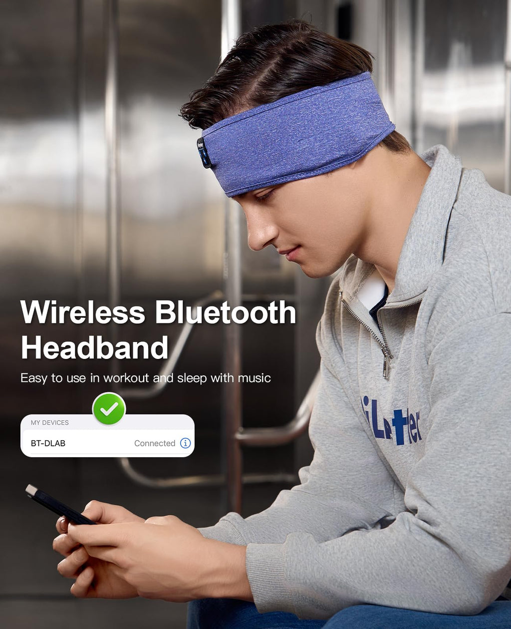 Bluetooth Sleep Mask with Headband Headphones H918