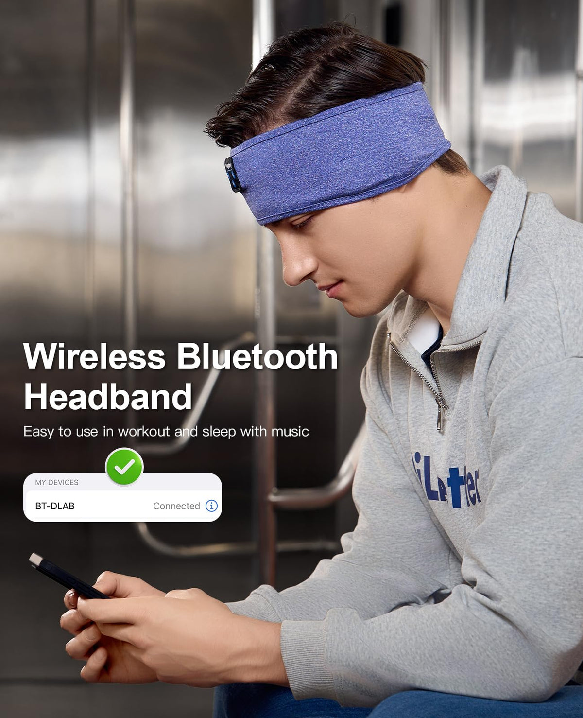 Bluetooth Sleep Mask with Headband Headphones H918