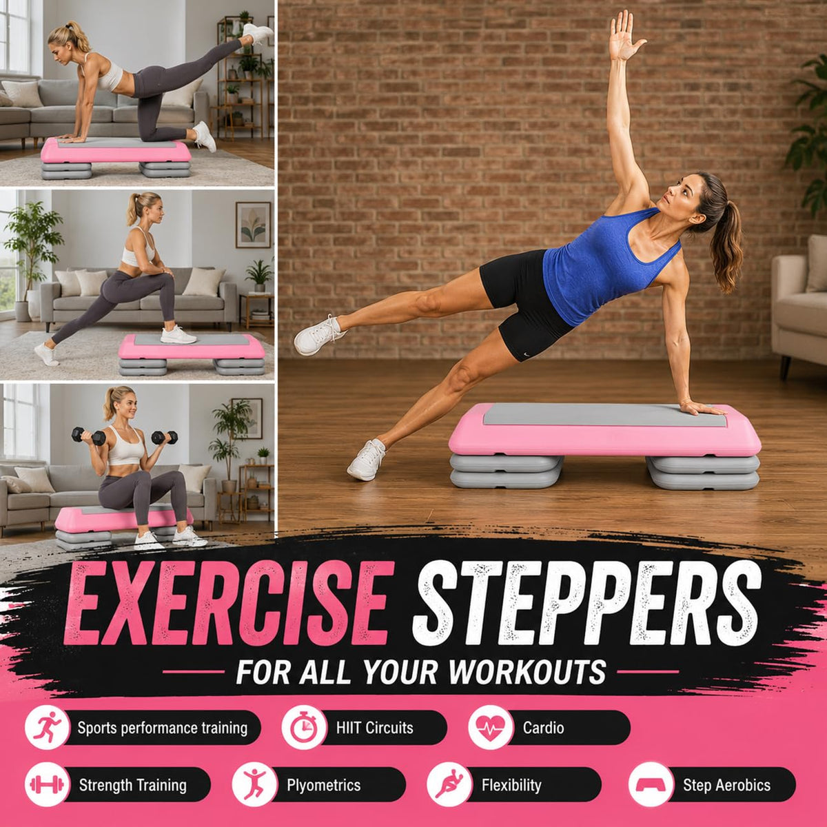 Height Adjustable Aerobic Step Platform G2436