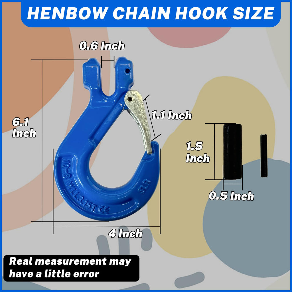 2 Pack 3/8" Heavy Duty Forged Clevis Slip Hook 6900Lbs P703