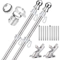 2 Pack 6 ft 1 inch Flag Poles X837137