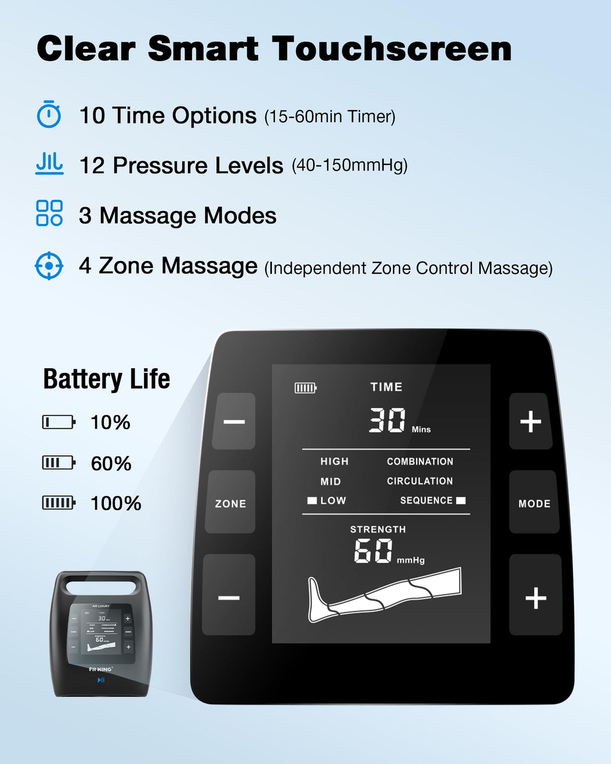 Cordless Full Leg Massager H321