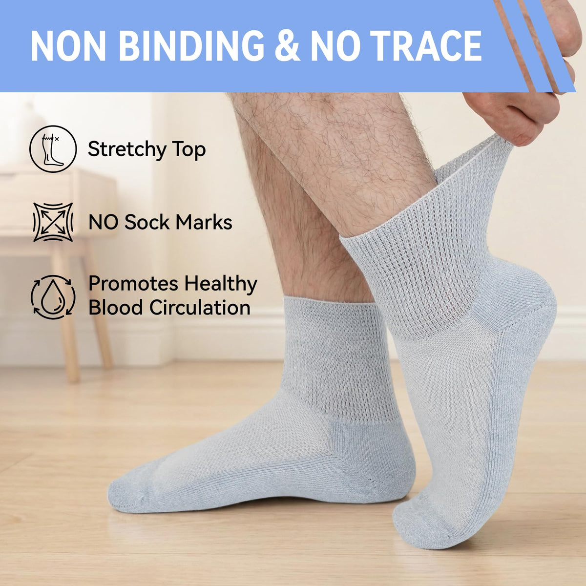 Non Binding Wide Ankle Socks W327757