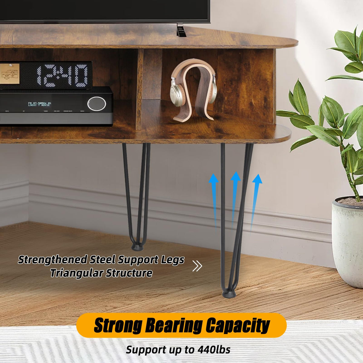 Corner TV Stand with Storage J3731