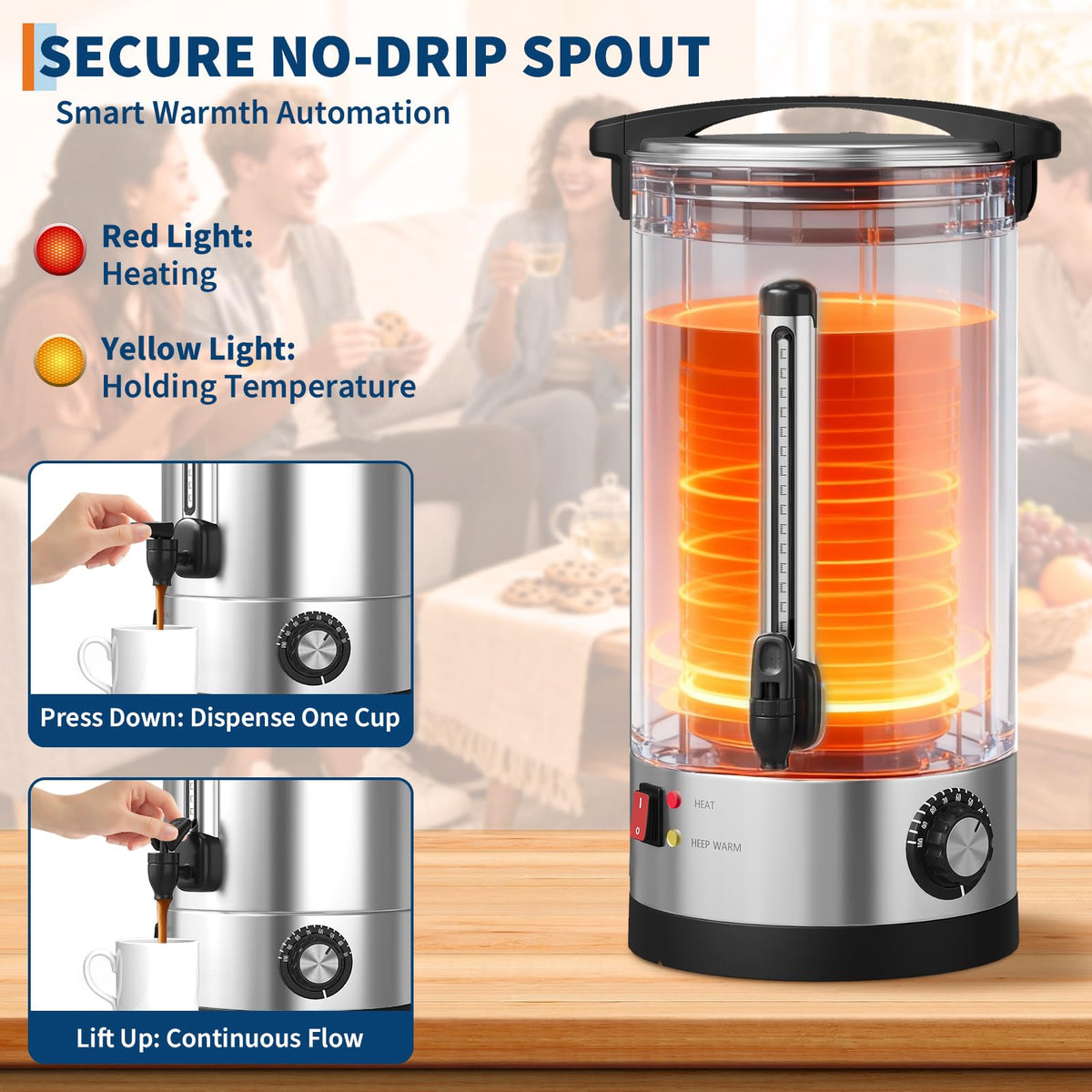 10L Double Wall Stainless Steel Coffee Urn L3436