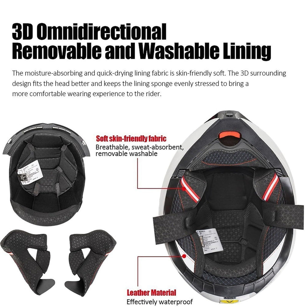 Bluetooth Modular Motorcycle Helmet with Dual Visors Y5155