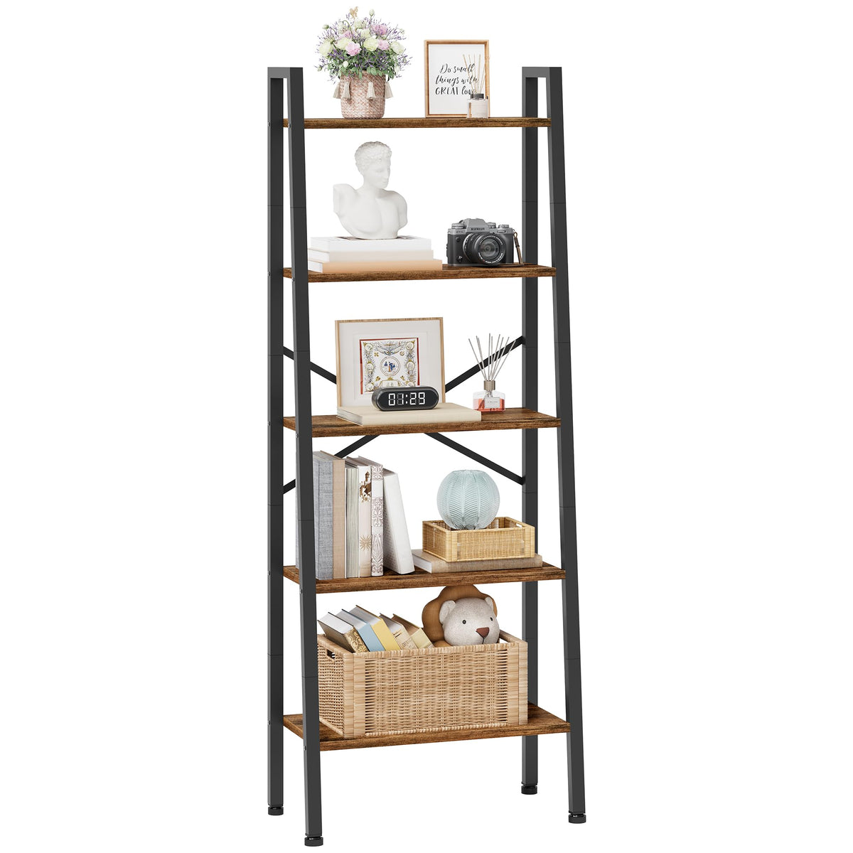 5-Tier Metal Ladder Bookshelf U1245