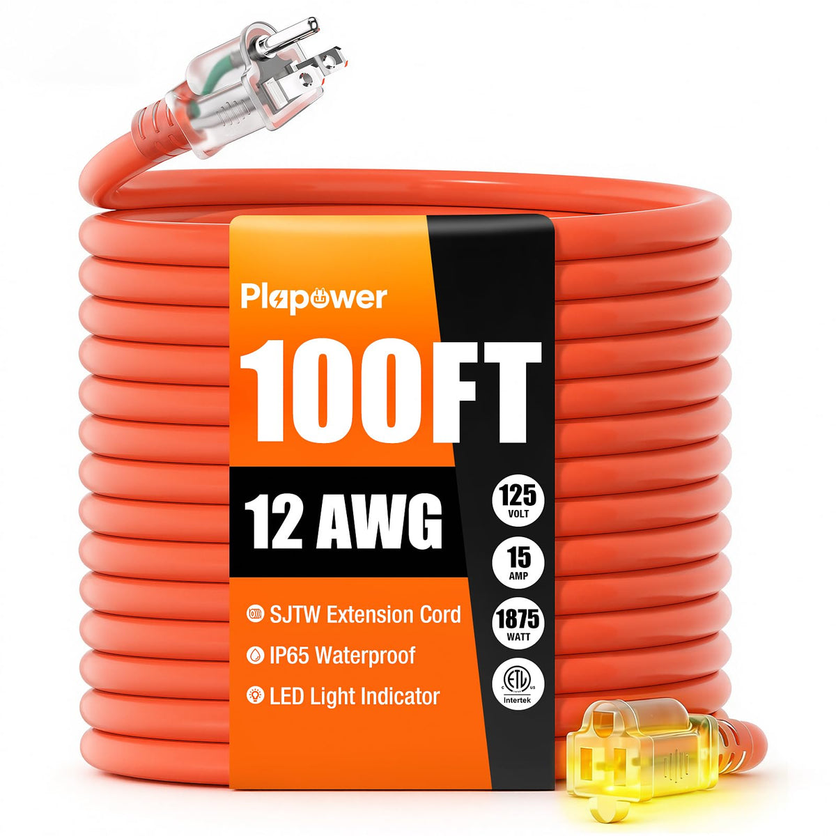 100 FT Heavy Duty Waterproof Outdoor Extension Cord B993