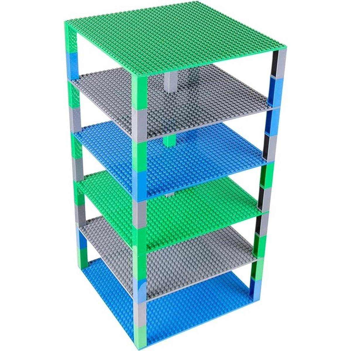 10 x 10 in 6 Baseplates with 50 Stackers Building Toy Blocks T2589