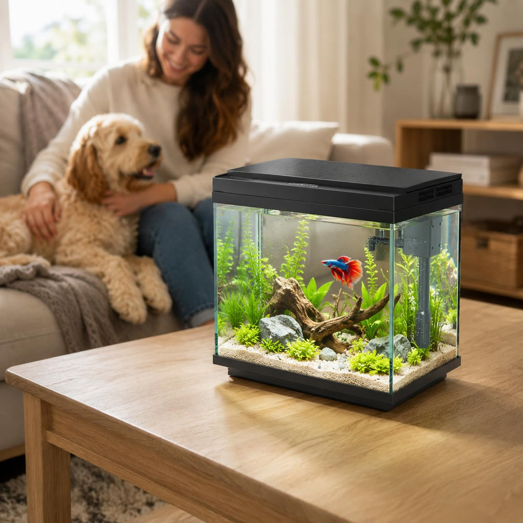 3 Gal Glass Fish Tank Kit with Filter & Light Z491