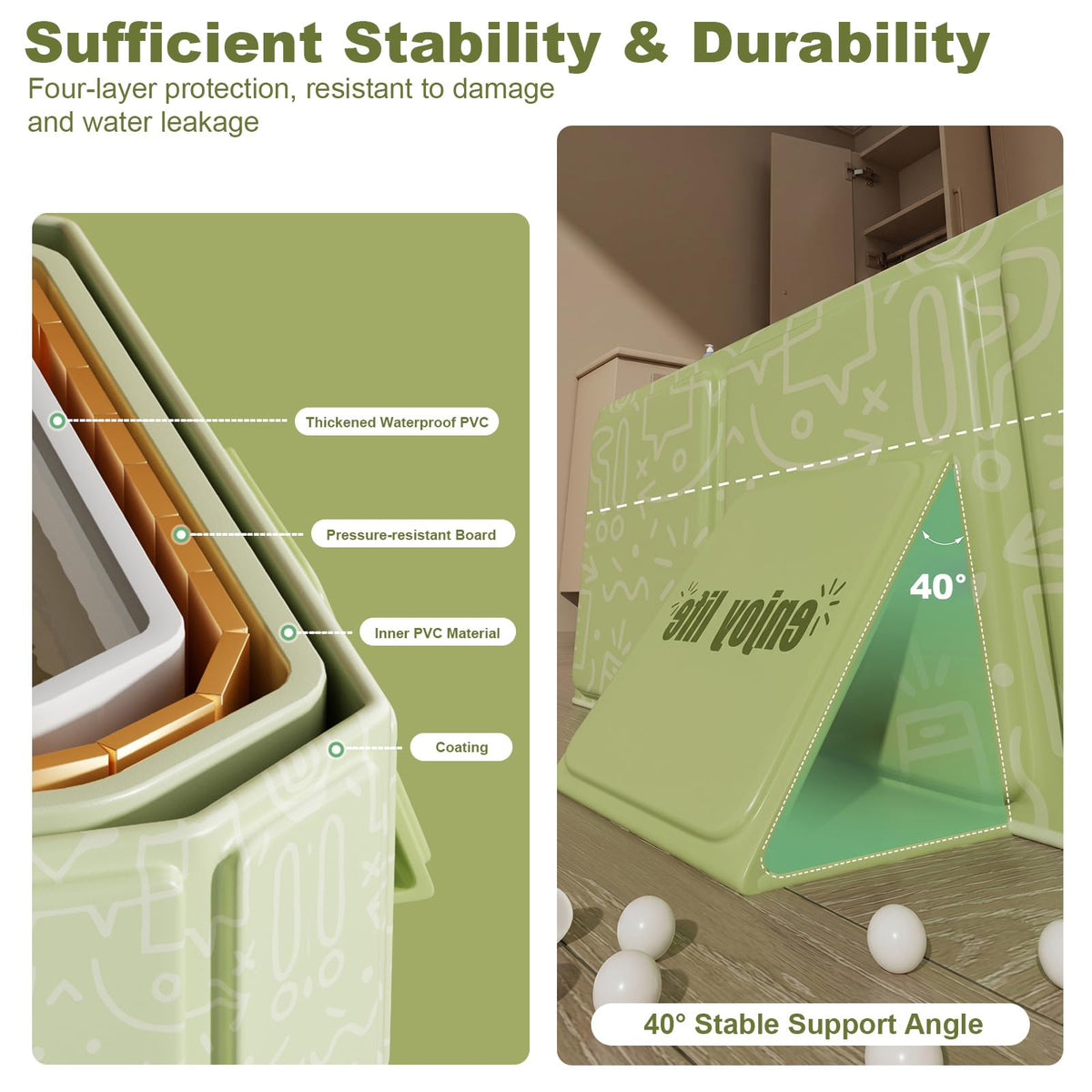 Foldable Dog Bathtub with Side Drain Plug I8931
