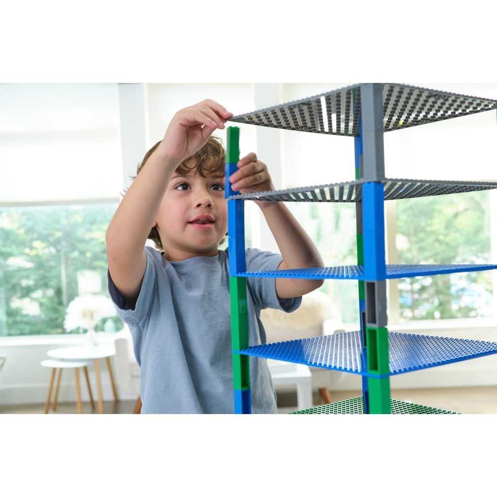 10 x 10 in 6 Baseplates with 50 Stackers Building Toy Blocks T2589
