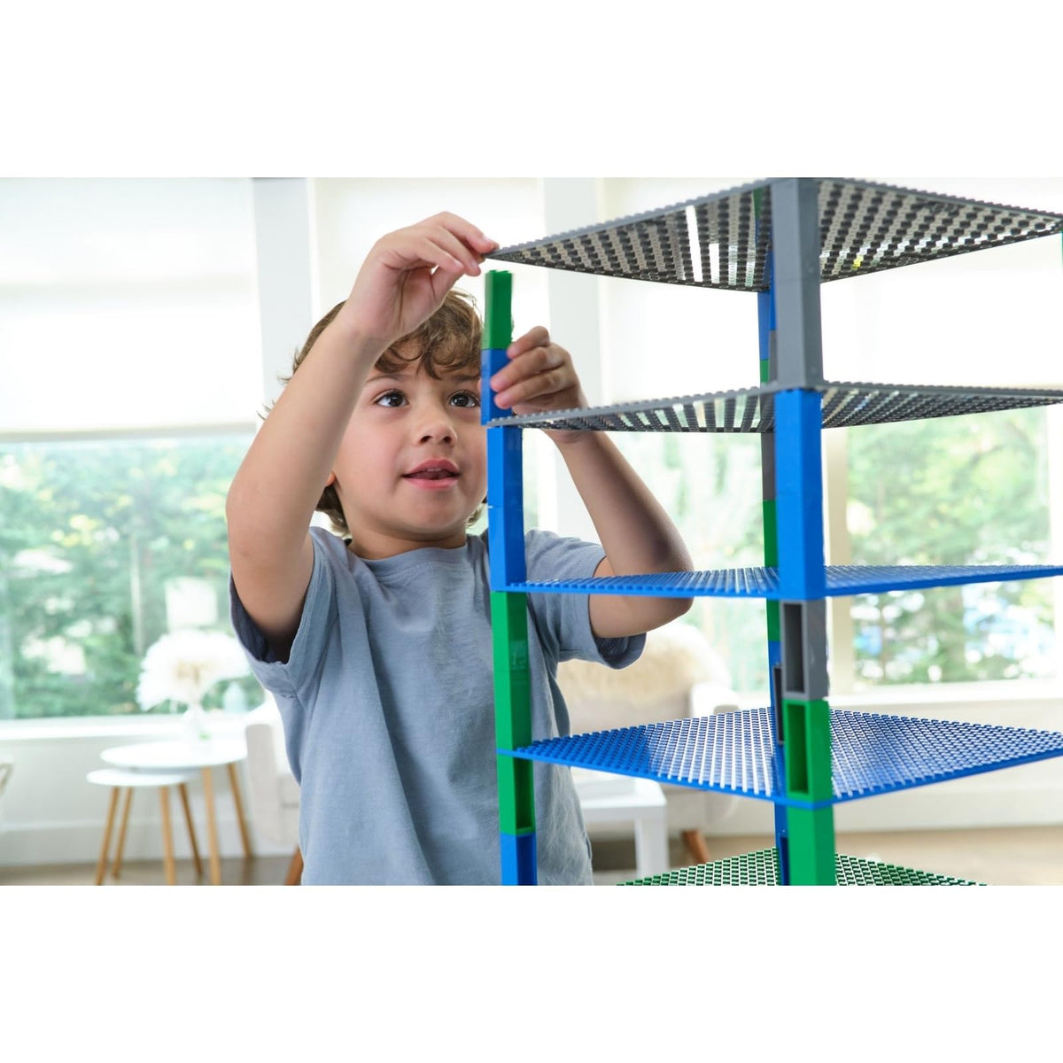 10 x 10 in 6 Baseplates with 50 Stackers Building Toy Blocks T2589