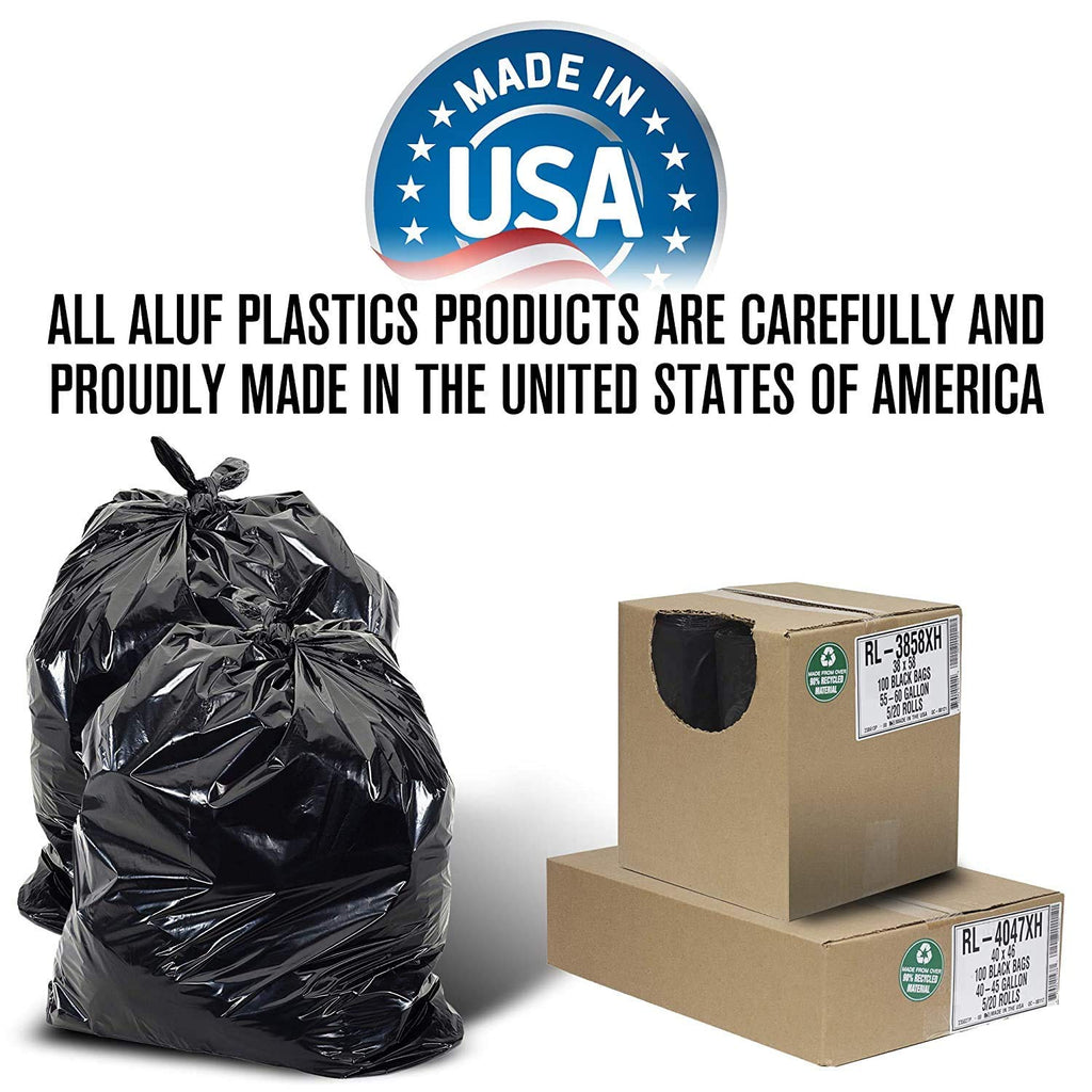 40-45 Gallon Black Heavy Duty Trash Bags I606