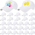 30 Pcs White Cotton Kids Baseball Cap A7497