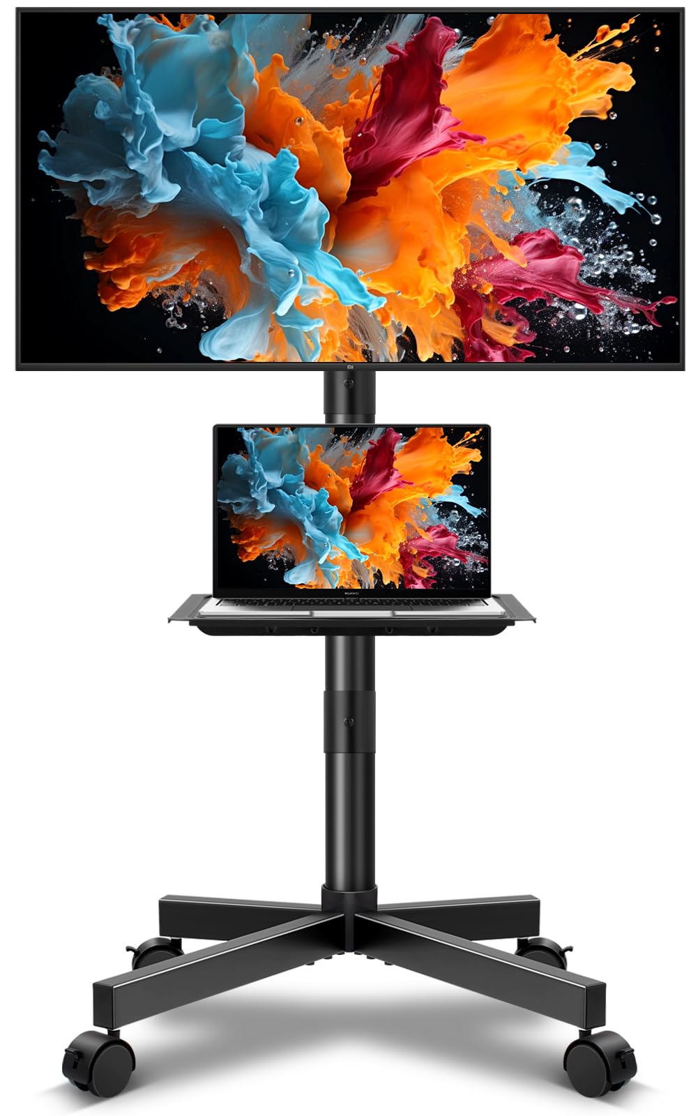 Mobile TV Cart Rolling TV Stand for 23-65 Inch Flat Panel Curved Screen TVs W702
