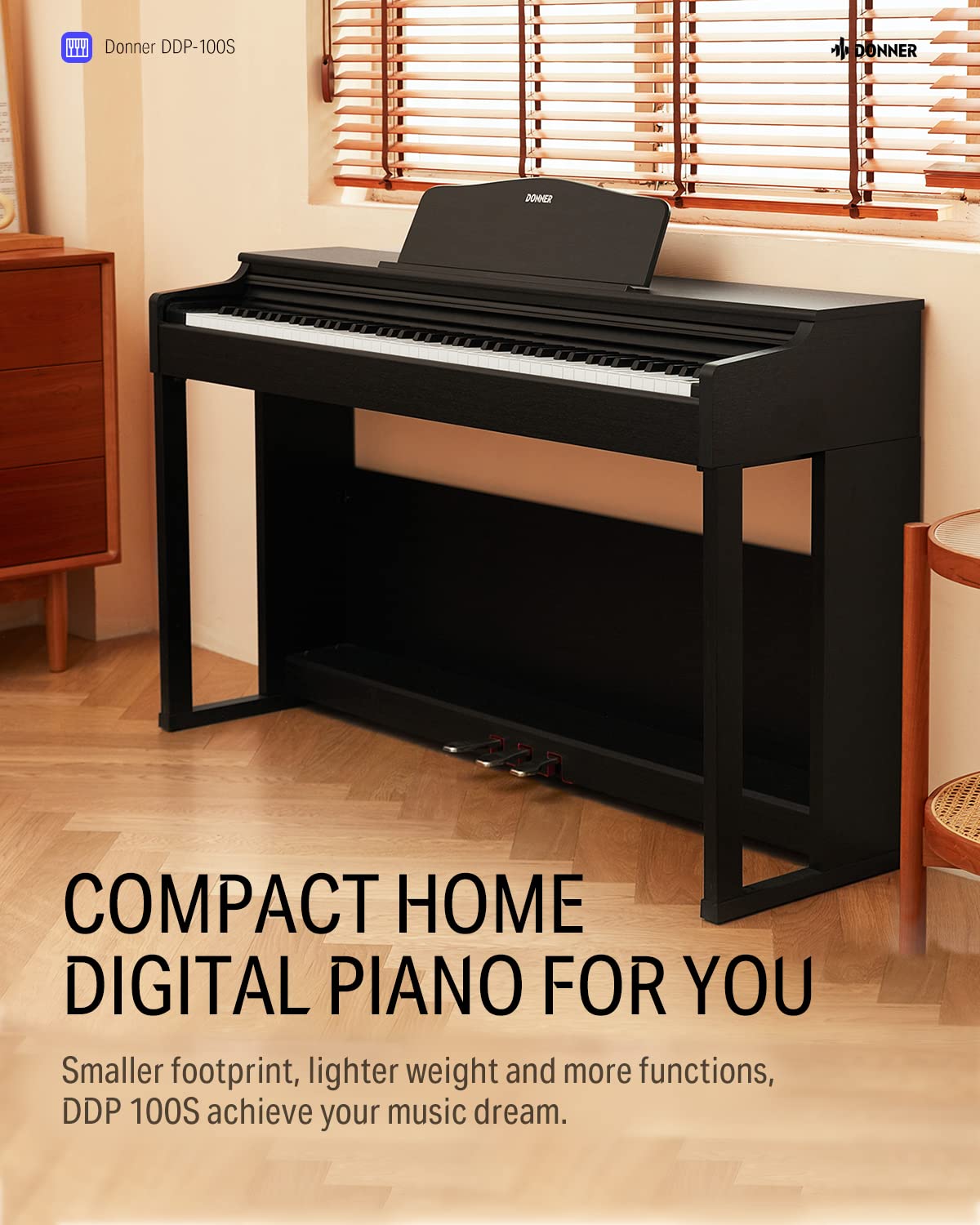 88 Key Weighted Graded Hammer-Action Digital Piano with Bench I492713